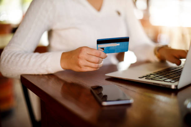 Woman shopping online